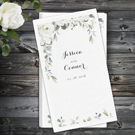 ホワイトピーニーユーカリプトゥスグリーンリーつる植物結婚ズ