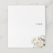 ホワイトピーニー結婚フローラ プレイスカード (外部開封)