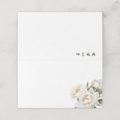 ホワイトピーニー結婚フローラ プレイスカード (外部開封)