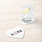 ホワイトピ感動的ックラブピースハート ペーパーコースター (インサイチュ)