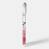 ホワイトピ日本のンク桜さくらんぼ花模様 Case-Mate iPhoneケース (裏面 / 右)