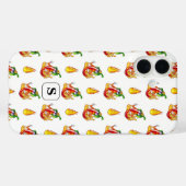 ホワイトファイアファイターおもしろいレッド&イエローフレームデザイン Case-Mate iPhoneケース (裏面 (横))