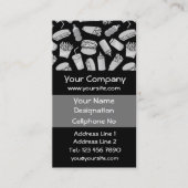 ホワイトファストフードのアイコンのパターン 名刺 (正面)