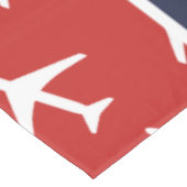 ホワイトファンキー飛行機レッドブルーパイロット航空 テーブルクロス (アングル)