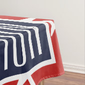 ホワイトファンキー飛行機レッドブルーパイロット航空 テーブルクロス (インサイチュ)