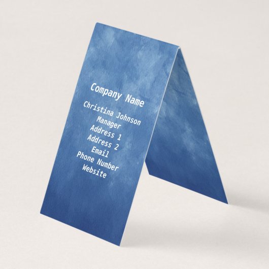 ホワイトファンタジーディアヘッド〔雄ジカの〕枝角ビッグバラブルー 名刺 (裏面)