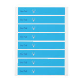 ホワイトファンタジーディアヘッド〔雄ジカの〕枝角ブルーバラ ラップアラウンド宛名ラベル (シート)