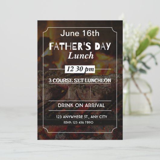 ホワイトファーザーの昼食案内 招待状 (スタンド正面)