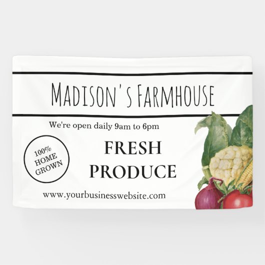 ホワイトファームハウスプロダクションファームビジネスバナー 横断幕 (横)