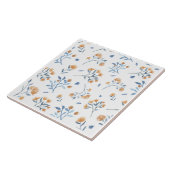 ホワイトファームハウスモダンワイルドフラワーセラミックタイル タイル (側面)