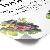 ホワイトファームベイビーシャワー言わないベビーゲーム ポスター (角)