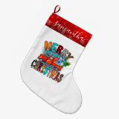 ホワイトファームヴァンクリスマスストッキング ラージクリスマスストッキング (正面 (吊り時))