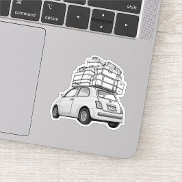 ホワイトフィアット車 シール