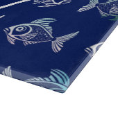 ホワイトフィッシュの深いブルー海 カッティングボード (角)