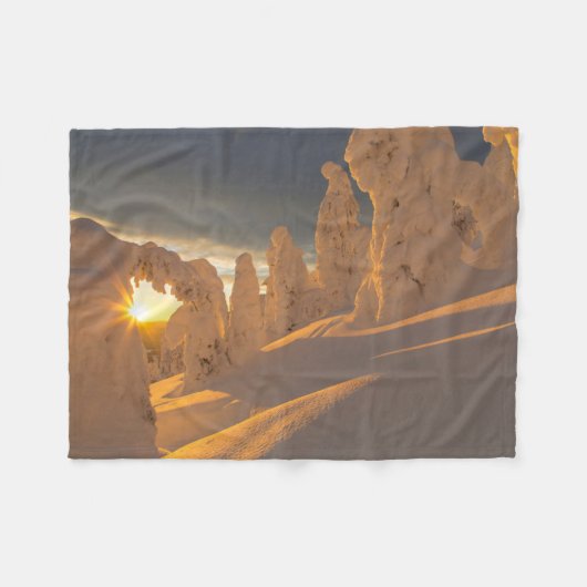 ホワイトフィッシュの範囲 |ホワイトフィッシュ（モンタナ） フリースブランケット (正面(横))