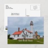 ホワイトフィッシュポイント灯台　回復お祈りポストカード ポストカード (正面/裏面)