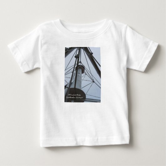 ホワイトフィッシュポイント（上） ベビーTシャツ (正面)