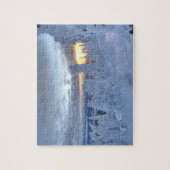 ホワイトフィッシュマウンテンでの夕暮れ時の雪幽霊 ジグソーパズル (縦)