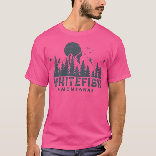 ホワイトフィッシュモンタナマウンテンビュー Tシャツ (正面)