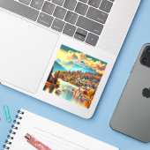 ホワイトフィッシュモンタナ3インチビニールステッカー シール (ノートパソコンとiPhone)