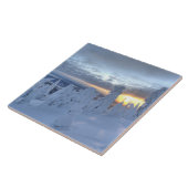 ホワイトフィッシュ山の夕暮れの雪の幽霊 タイル (側面)