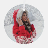 ホワイトフィリグラスガラスオーナメント ガラスオーナメント (裏面)