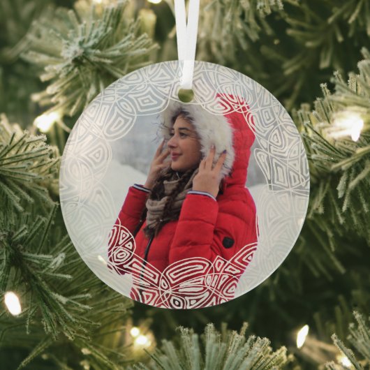 ホワイトフィリグラスガラスオーナメント ガラスオーナメント (インサイチュ)