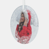 ホワイトフィリグラスガラスオーナメント ガラスオーナメント (正面左)