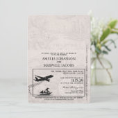 ホワイトフィリピンパスポート結婚式招待状 招待状 (スタンド正面)