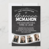 ホワイトフィルムストリップシャルボード卒業発表 招待状 (正面)