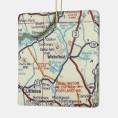 ホワイトフィールドNHヴィンテージマップ セラミックオーナメント (左)