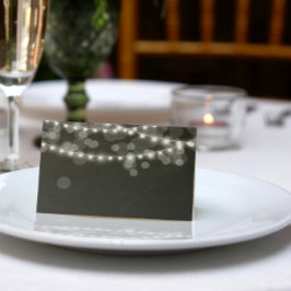 ホワイトフェアリーライト&シャルボード プレイスカード