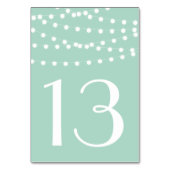 ホワイトフェアリーライト |ミントテーブル番号カード テーブルナンバー (正面)