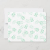 ホワイトフェイク金ゴールドグリッターパイナッパーソナライズされたプル サンキューカード (裏面)