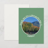 ホワイトフェイスマウンテンアディロンドック秋のパーティー項目 サンキューカード (正面/裏面)