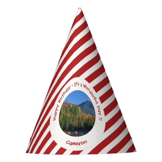 ホワイトフェイスマウンテンアディロンドック秋のパーティー項目 パーティーハット (正面)