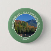ホワイトフェイスマウンテンアディロンドック秋のパーティー項目 缶バッジ (正面)