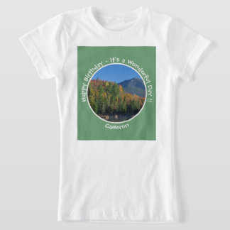 ホワイトフェイスマウンテンアディロンドック秋のパーティー項目 Tシャツ