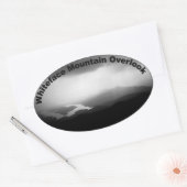 ホワイトフェイスマウンテンオーバービューステッカー 楕円形シール (封筒)