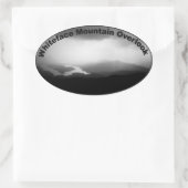 ホワイトフェイスマウンテンオーバービューステッカー 楕円形シール (バッグ)