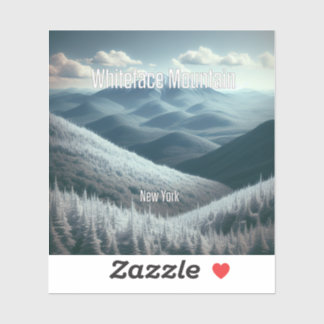 ホワイトフェイスマウンテンニューヨーク3インチビニールステッカー シール