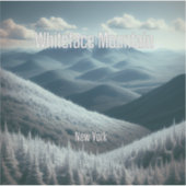 ホワイトフェイスマウンテンニューヨーク3インチビニールステッカー シール (正面)