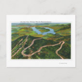 ホワイトフェイス山メモリアルハイウェイ空中眺め ポストカード (正面)