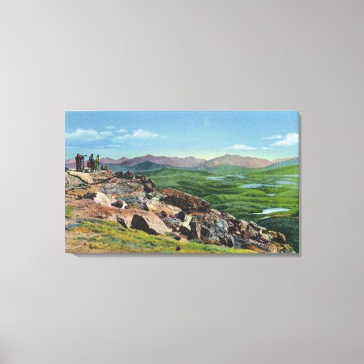 ホワイトフェイス・メモリアル・ハイウェイから見下ろす キャンバスプリント (正面)