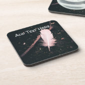 ホワイトフェザーとウィッグの歩くパス コースター (左側)