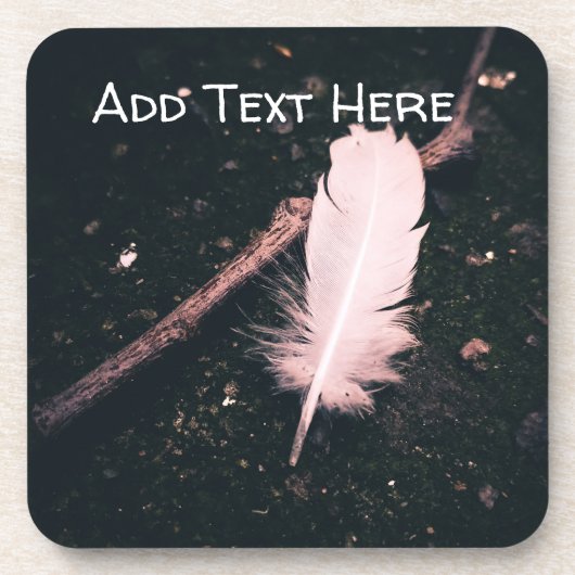 ホワイトフェザーとウィッグの歩くパス コースター (正面)