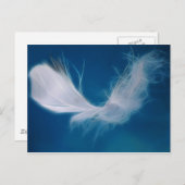 ホワイトフェザーアート – 純粋さと無垢のシンボル ポストカード (正面/裏面)