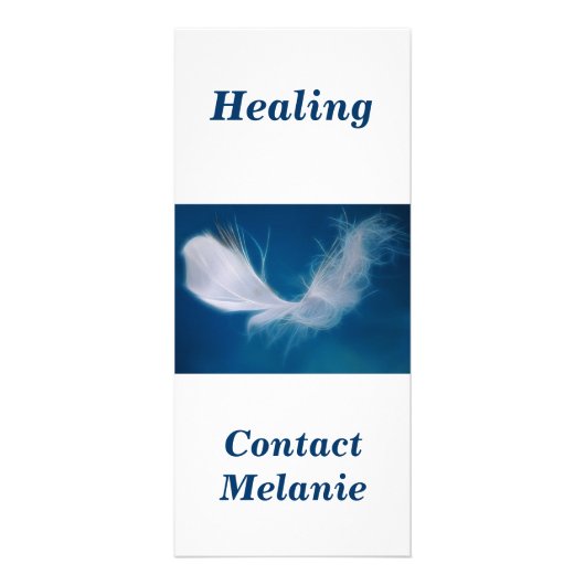 ホワイトフェザーアート – 純粋さと無垢のシンボル ラックカード (正面)