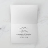 ホワイトフェザーオンウォーター悔やみや弔慰 カード (内部)