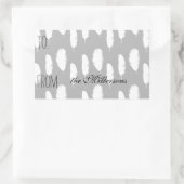 ホワイトフェザーギフトラベル 長方形シール (バッグ)